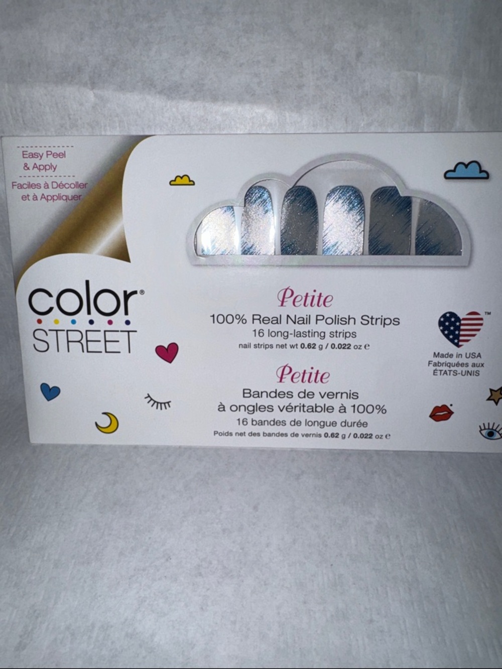 Color Street Nail Polish Strips petite Strike a Froze FDS654 16pcs NIP - Picture 3 of 7